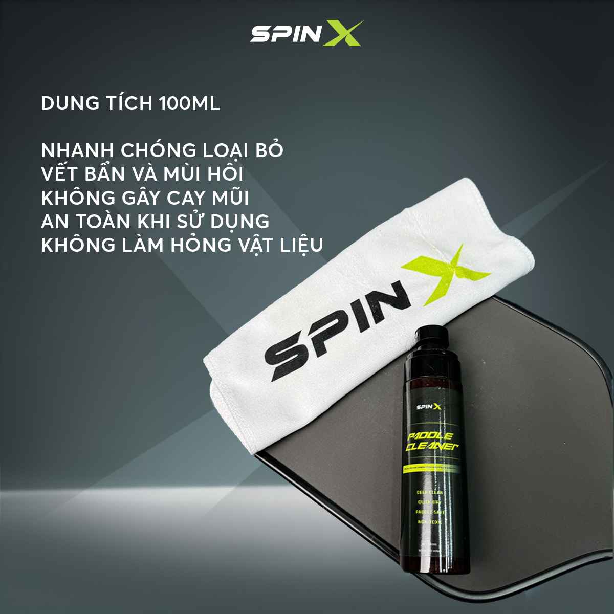 Chai Vệ Sinh Vợt Pickleball SPINX Chính Hãng - Dạng Xịt - Dễ Sử Dụng, Giữ Sạch Bề Mặt Vợt, Tăng Tuổi Thọ - Tiên Lợi